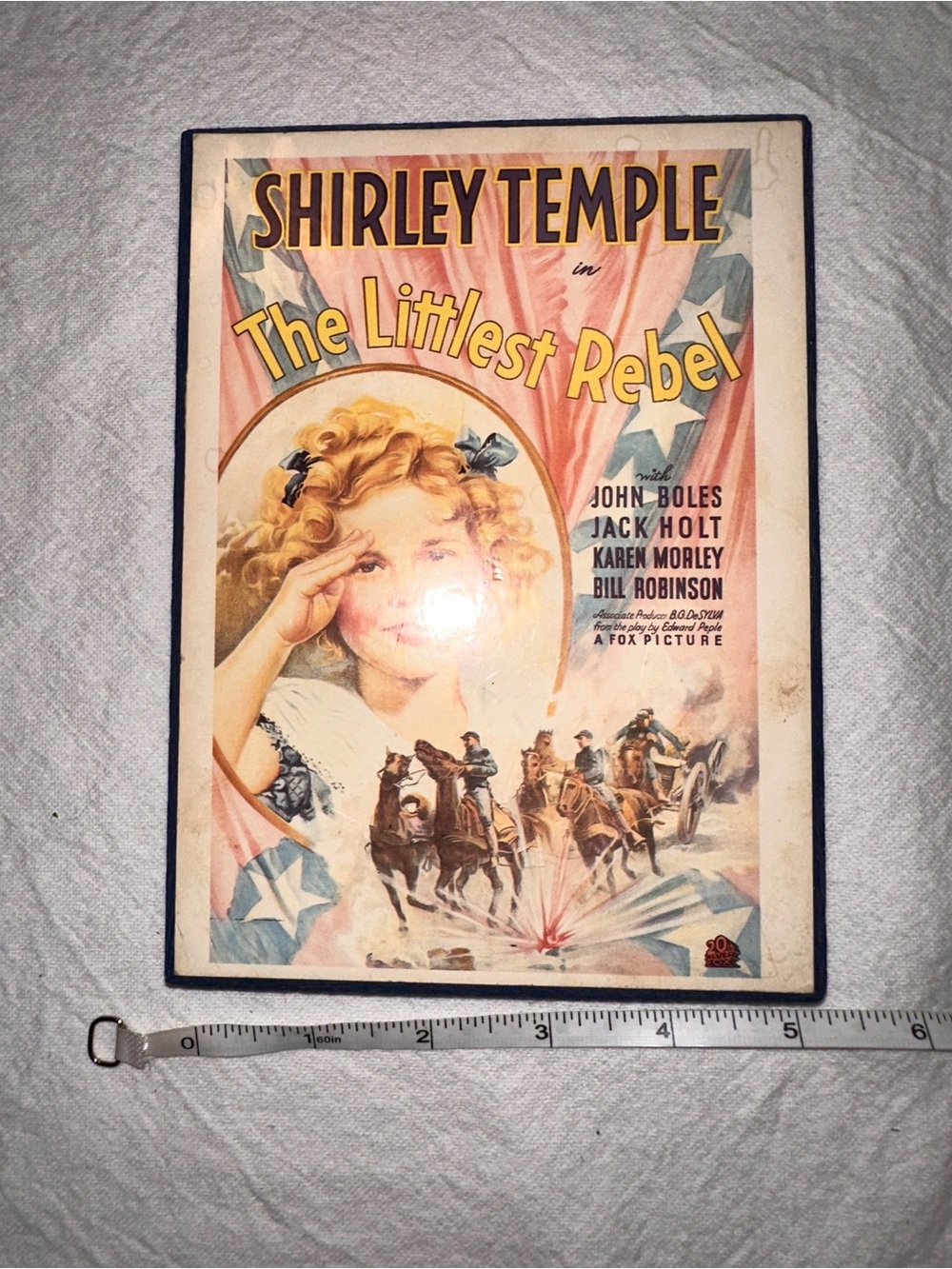 ⭐️ Vintage Shirley Temple "The Littlest Rebel" Vintage Movie Program Plaque - Picture 3 of 3